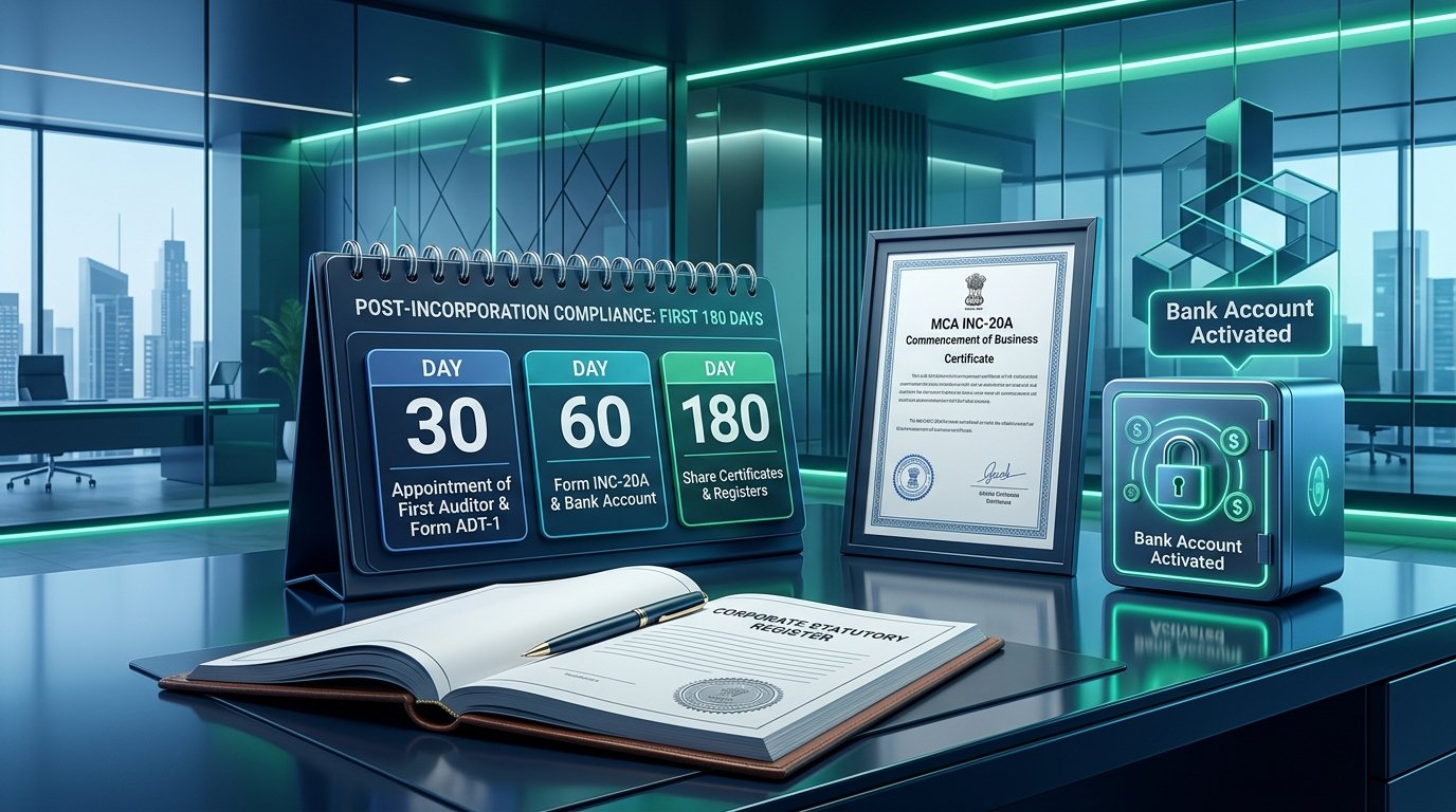 Company Registered – What Next? Essential Compliances During the First 180 Days